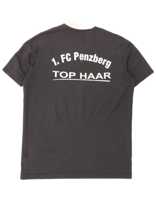 Adidas Mens 1.FC Penzberg Graphic T-Shirt Top Μεσαίο μαύρο βαμβακερό