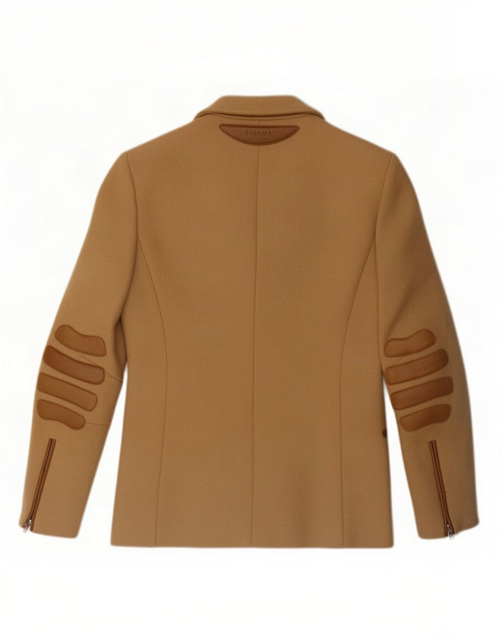 Prada Γυναικείο Μπουφάν Blazer με 3 κουμπιά IT 38 XS Μπεζ μαλλί Classic