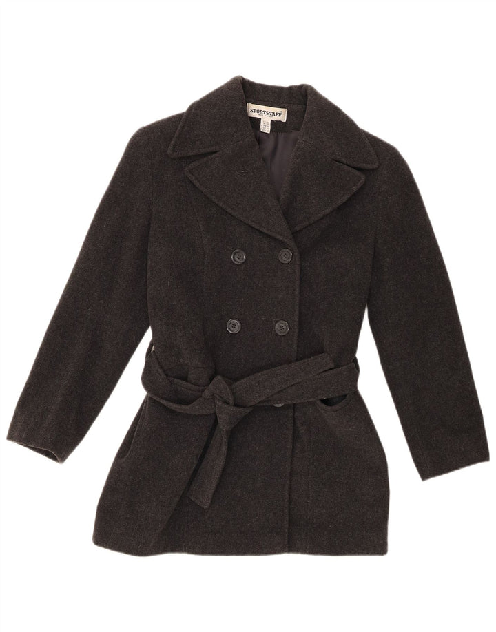 Sportstaff Γυναικείο παλτό μπιζελιού UK 10 Small Grey Wool