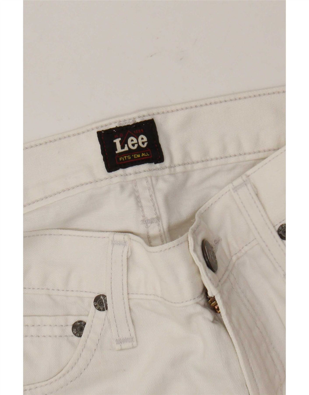 Lee Womens Bootcut Casual Παντελόνι W28 L28 Λευκό