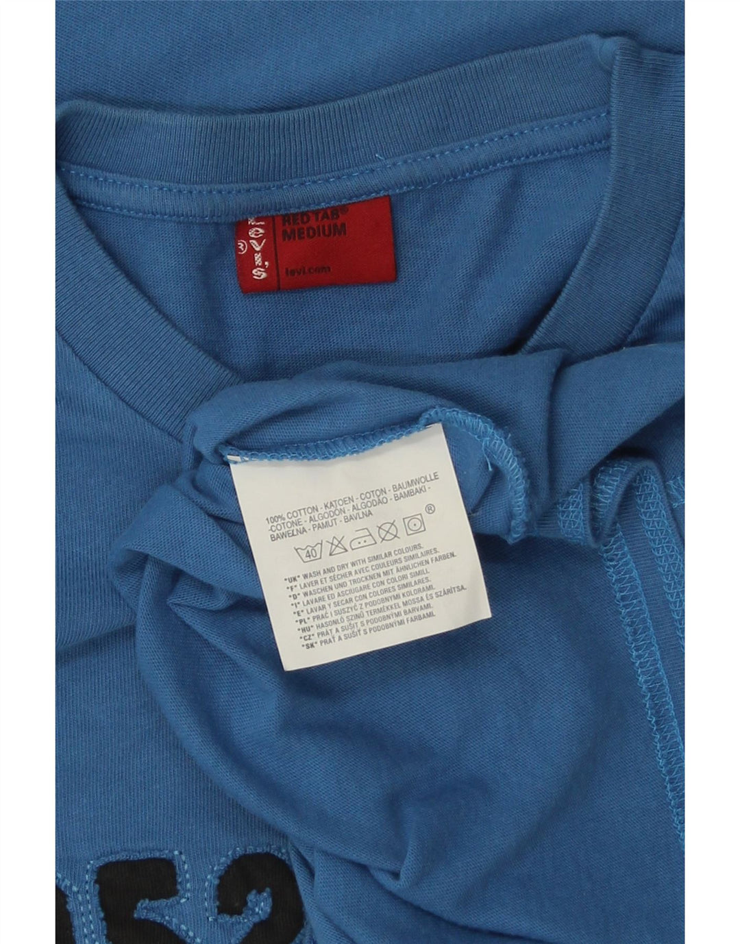 Ανδρικό γραφικό τοπ LEVI'S Μακρυμάνικο μεσαίο μπλε βαμβακερό