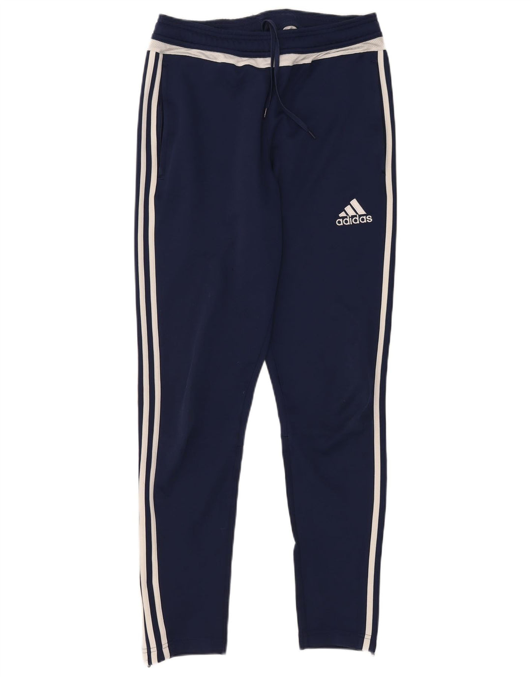 ADIDAS Mens Tracksuit Trousers Small  Navy Blue Colourblock Polyester