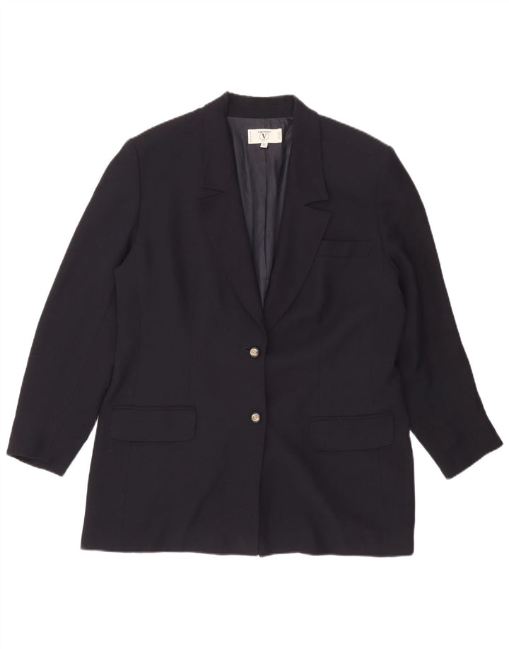Valentino Γυναικείο Μπουφάν Blazer με 2 Κουμπιά IT 50 XL Navy Blue Viscose