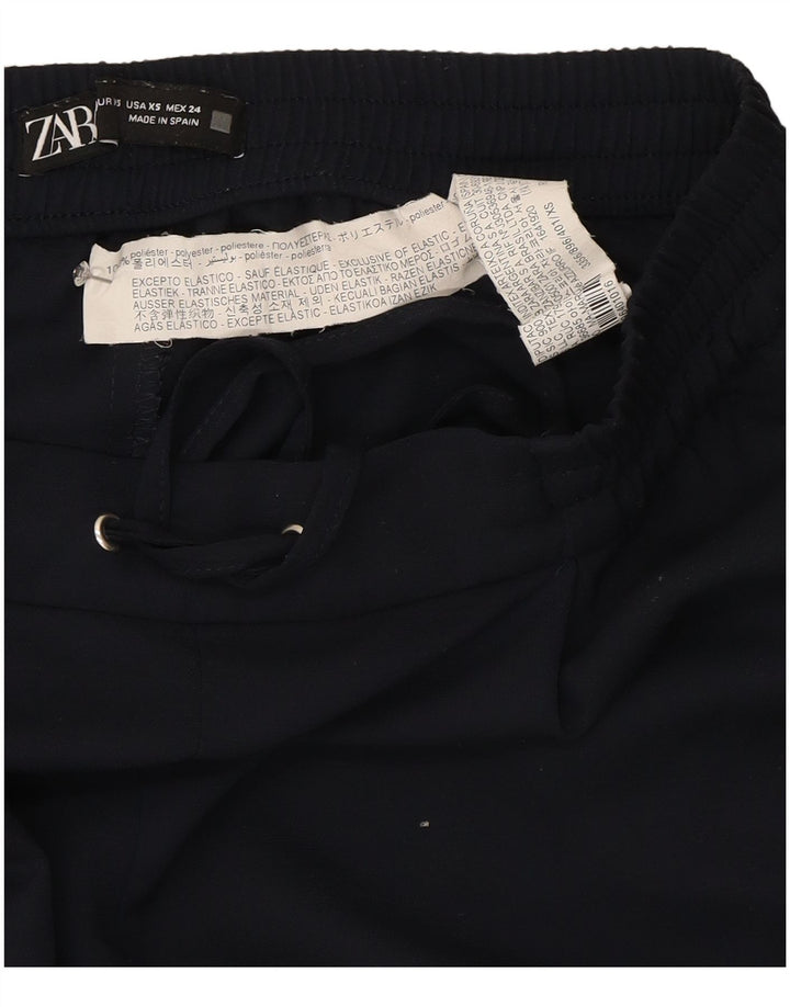 Zara Γυναικεία αθλητική φόρμα παντελόνι UK 6 XS Navy Blue Polyester