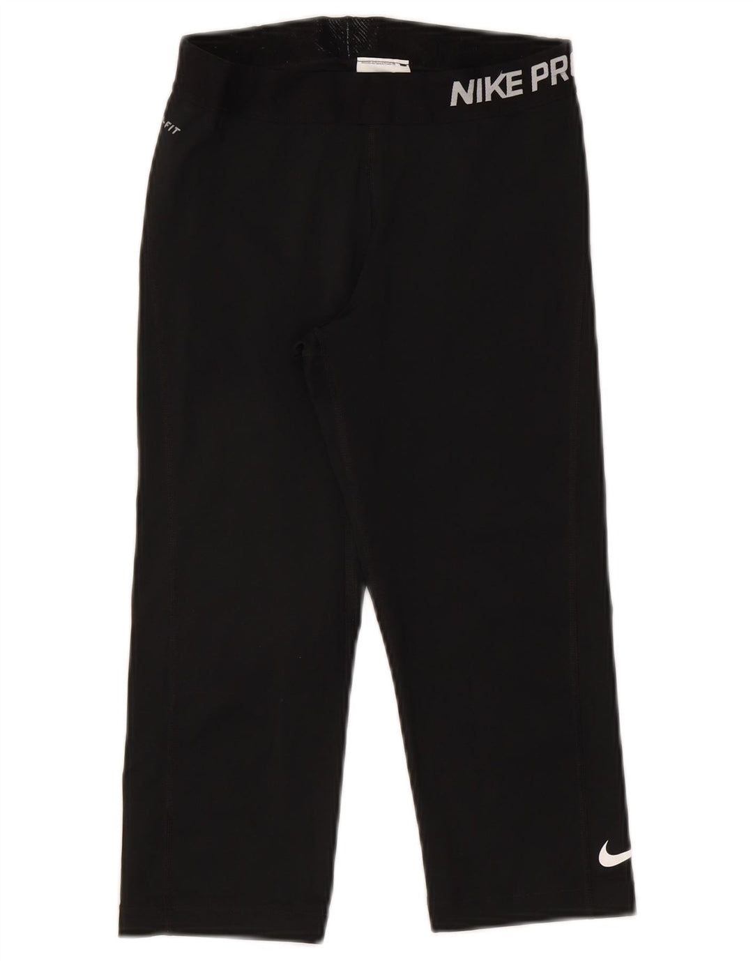 Γυναικεία Nike Dri Fit Graphic Capri leggings UK 12 Medium Black Polyester