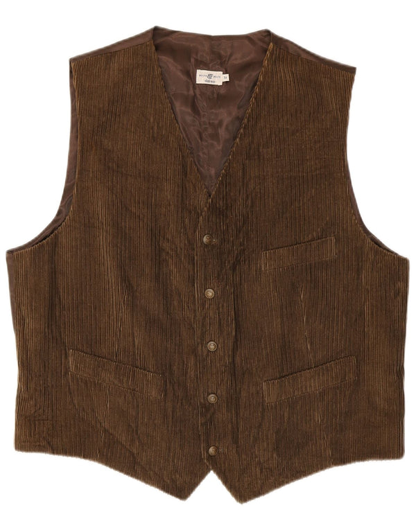 Belfe & Mens Corduroy Γιλέκο IT 54 XL Χακί Βαμβακερό