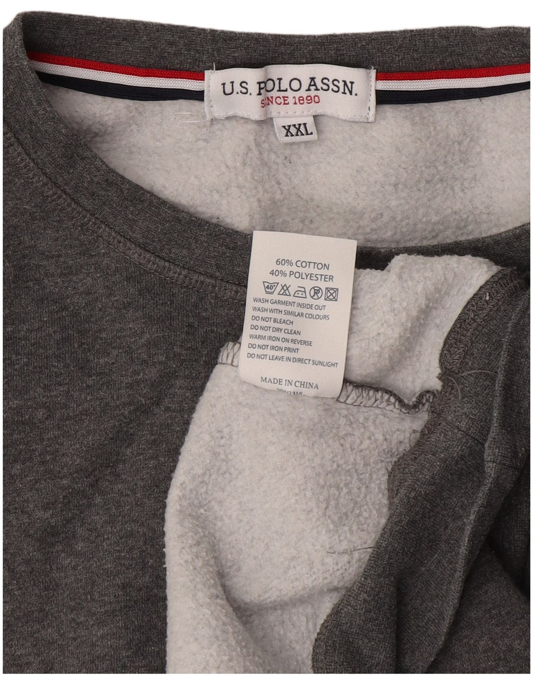 Πόλο Ασν. Ανδρικό φούτερ Jumper 2XL Γκρι βαμβακερό