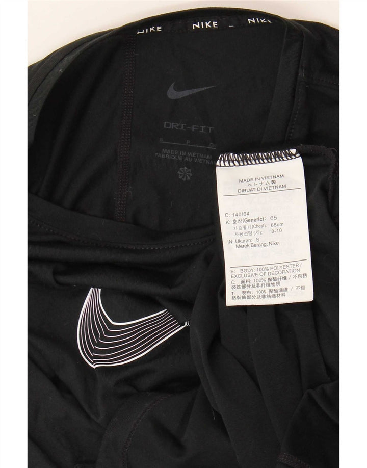 Γραφικό μπλουζάκι Nike Boys Dri Fit Top 8-9 ετών Μικρό μαύρο πολυεστέρα
