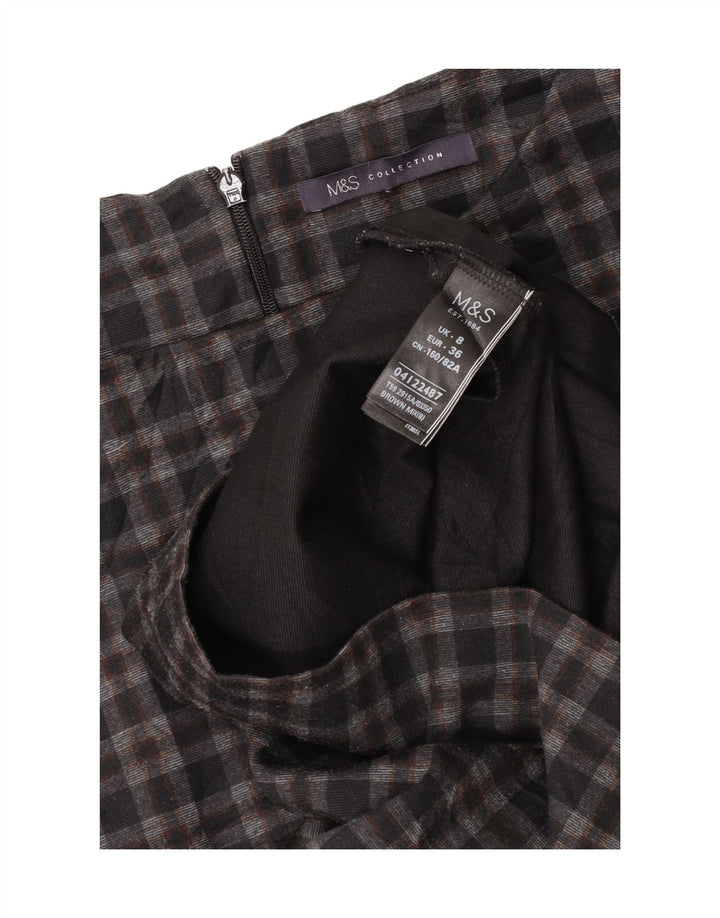 Marks & Spencer Γυναικεία μπλούζα 3/4 μανίκια τοπ UK 8 Small Grey Check