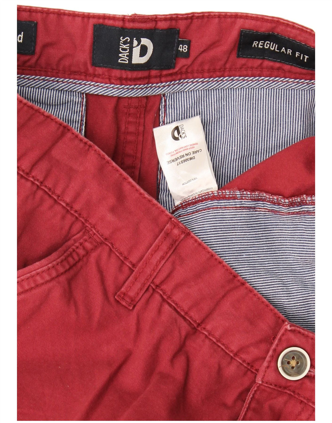 Ανδρικό σορτς Chino Dack's Regular Fit IT 48 Medium W34 Βαμβακερό μπορντό