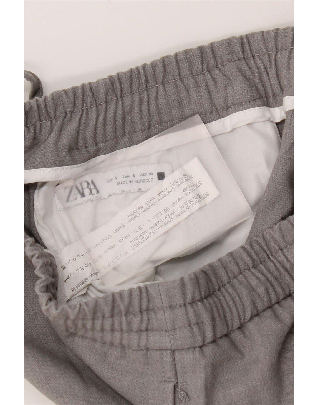 Zara Ανδρικό παντελόνι Chino Joggers Small W30 L28 Grey Polyester