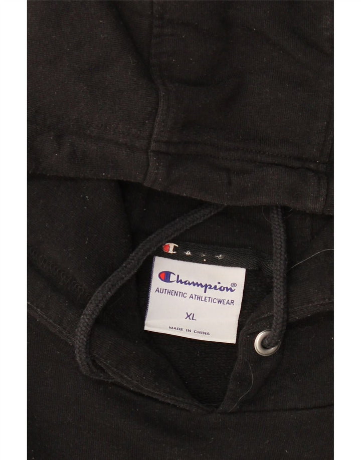 CHAMPION Ανδρικό Hoodie Jumper XL Μαύρο βαμβακερό