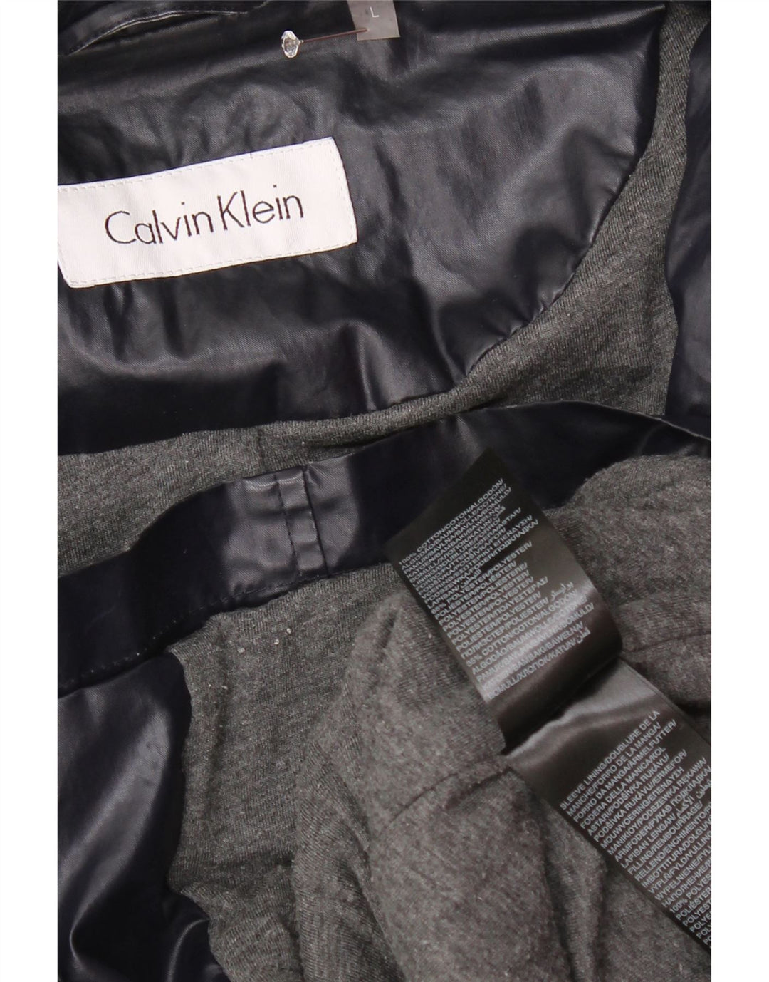 CALVIN KLEIN Γυναικείο μπουφάν Parka UK 16 Large Navy Blue Polyester