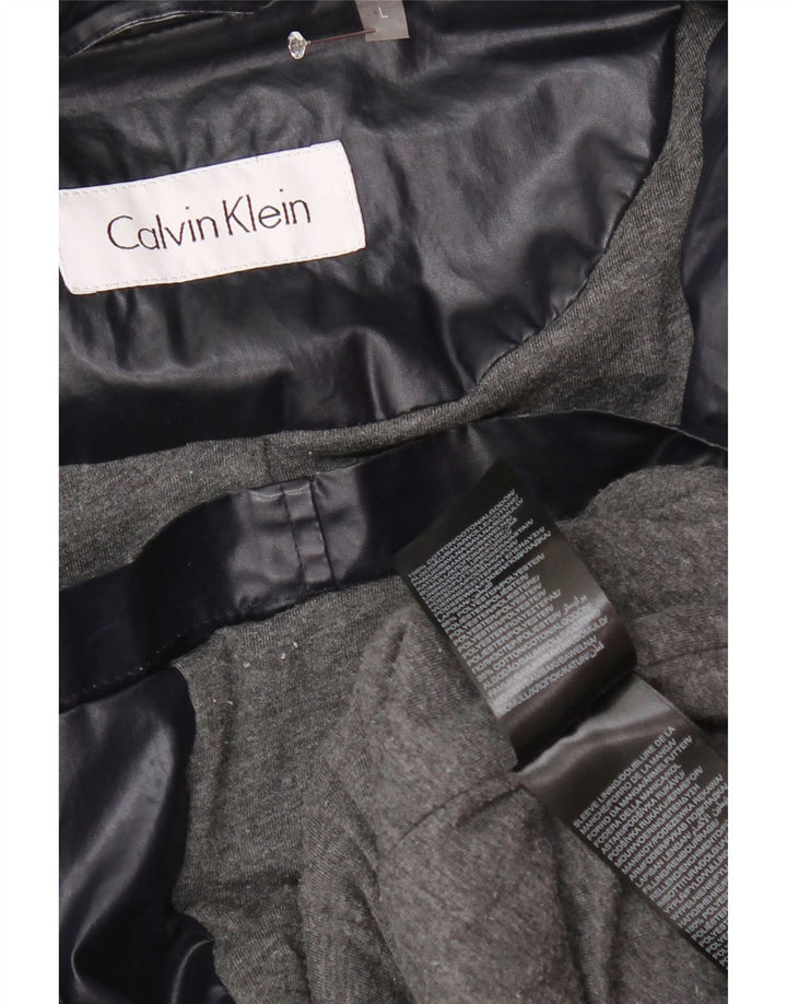 CALVIN KLEIN Γυναικείο μπουφάν Parka UK 16 Large Navy Blue Polyester