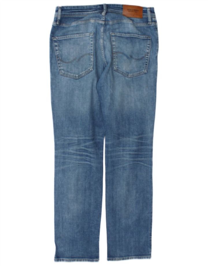 Ανδρικό Jack & Jones Distressed Straight Jeans W32 L32 Μπλε βαμβακερό