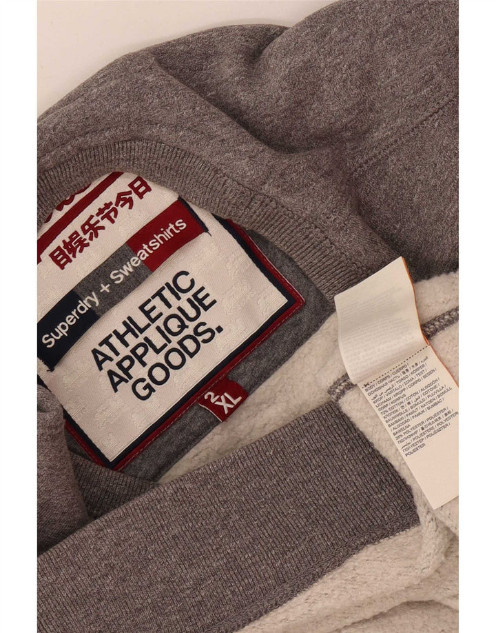 Ανδρικό γραφικό φούτερ Superdry Jumper 2XL Γκρι βαμβακερό