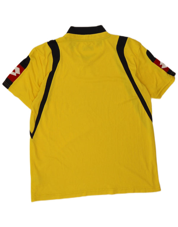 Ανδρικό T-Shirt Lotto Top 2XL Yellow Colourblock Polyester