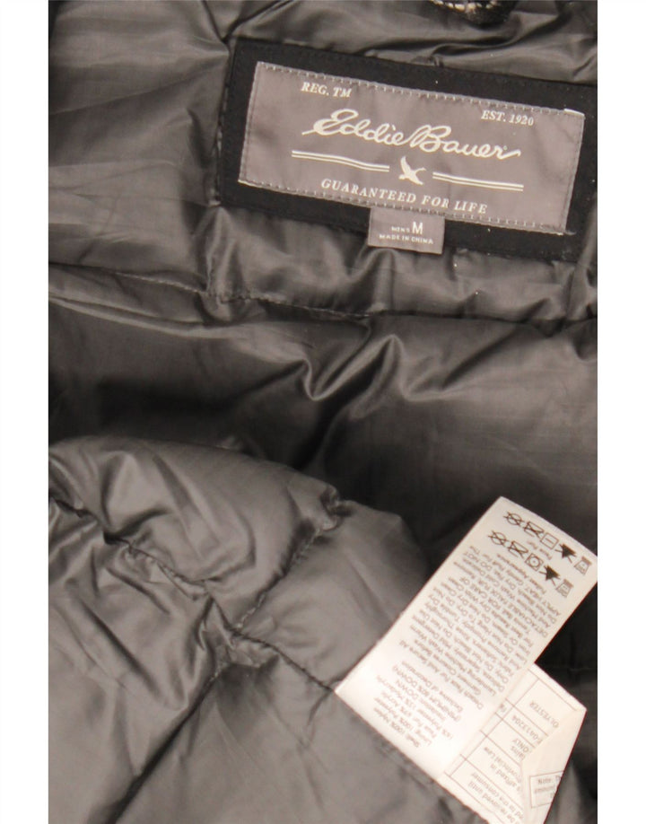 EDDIE BAUER Ανδρικό μπουφάν με κουκούλα αντιανεμικό UK 38 μεσαίο μαύρο νάιλον