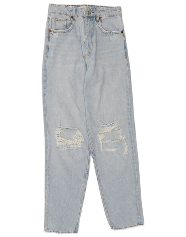 Zara γυναικείο τζιν ψηλόμεσο EU 32 2XS W22 L26 μπλε βαμβακερό