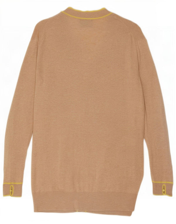 Massimo Dutti Γυναικείο πουλόβερ ζακέτα UK 12 Βαμβακερό μεσαίο μπεζ