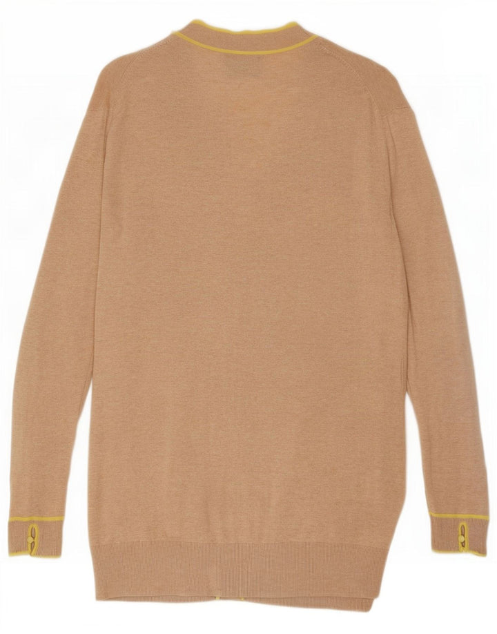 Massimo Dutti Γυναικείο πουλόβερ ζακέτα UK 12 Βαμβακερό μεσαίο μπεζ
