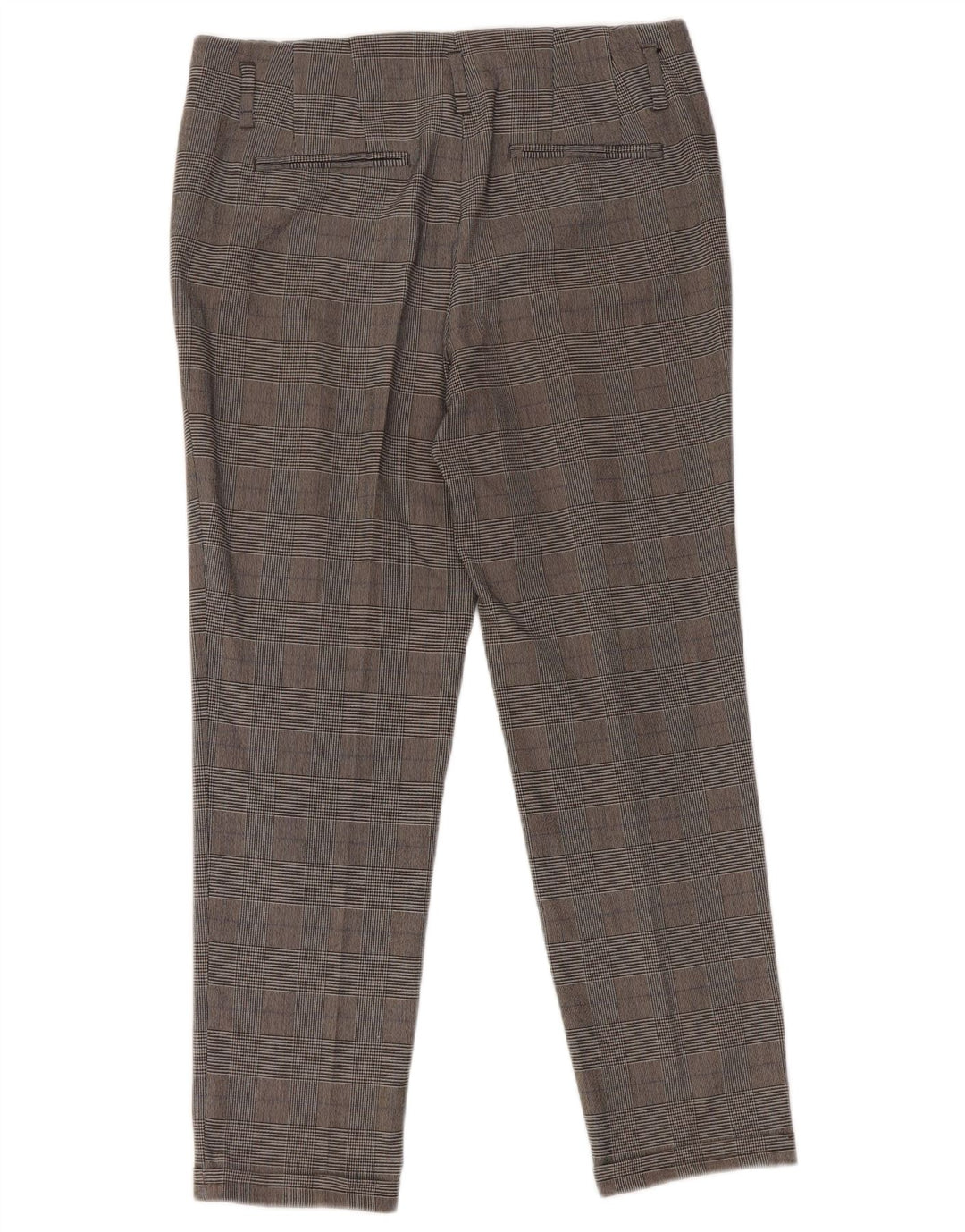 Zara Γυναικείο Slim Cropped Παντελόνι Small W26 L25 Grey Houndstooth