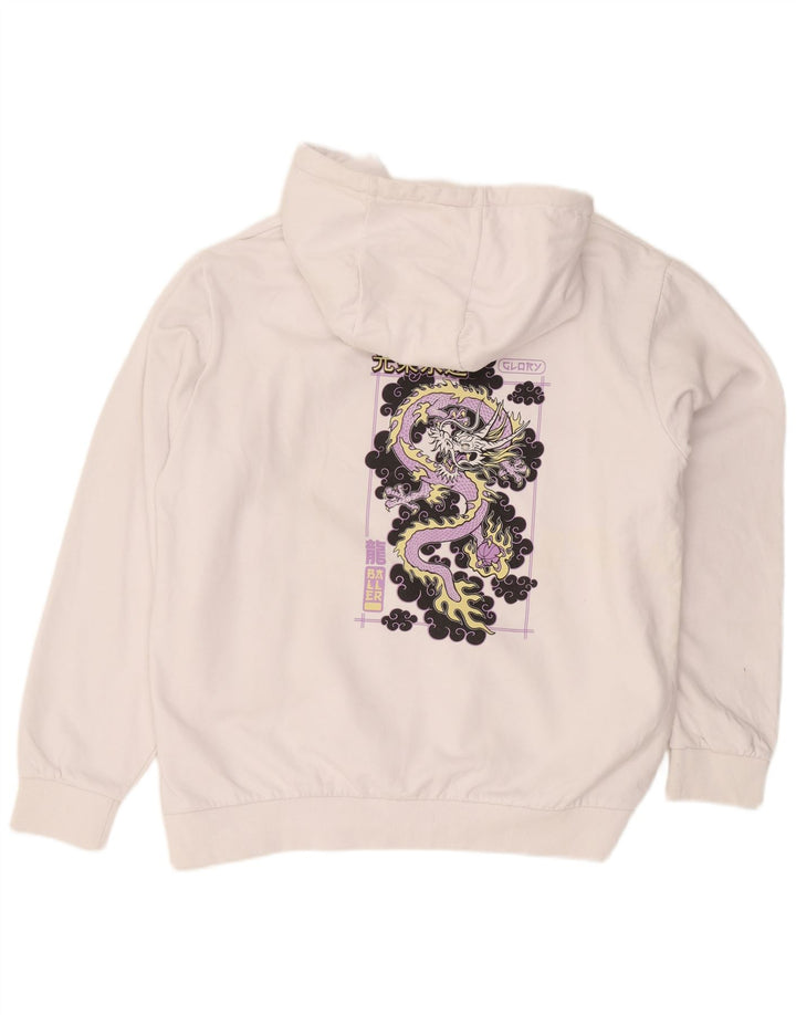 Ανδρικό Snipes Graphic Hoodie Jumper 2XL Λευκό βαμβακερό