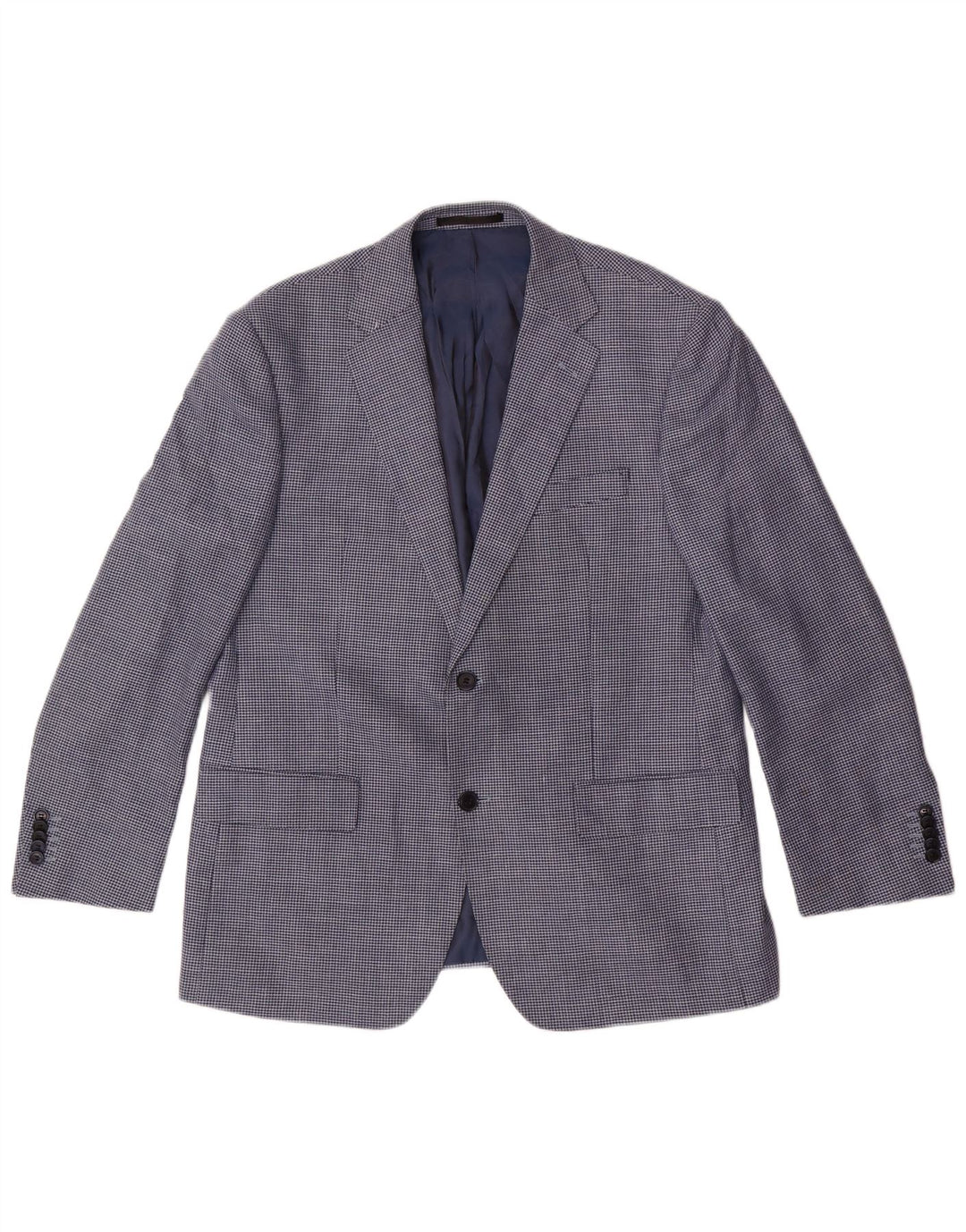 Marks & Spencer Ανδρικό κοντό σακάκι UK 42 Large Blue Houndstooth