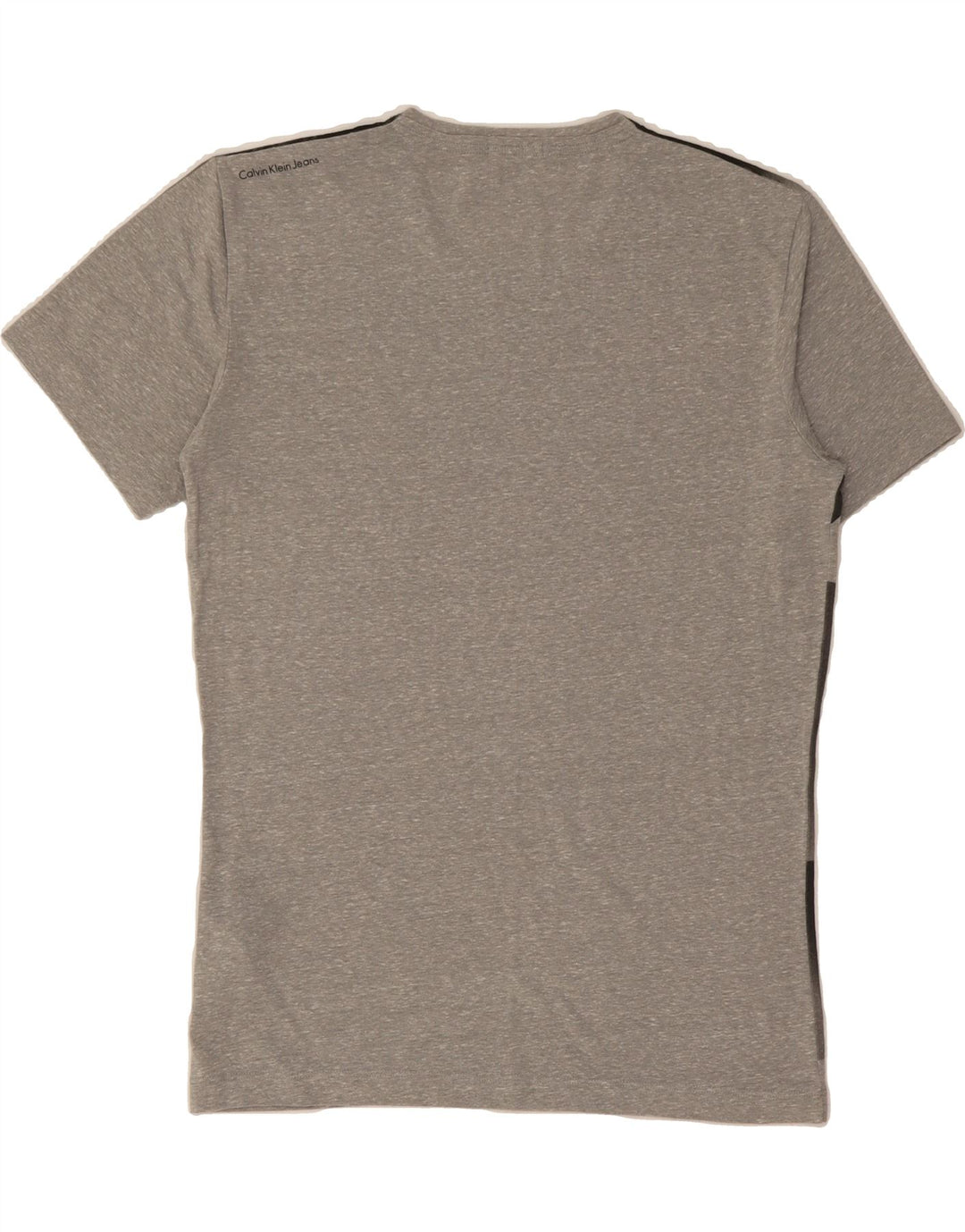CALVIN KLEIN Mens T-Shirt Top Small Grey Geometric Cotton Vintage Calvin Klein and Second-Hand Calvin Klein from Messina Hembry 