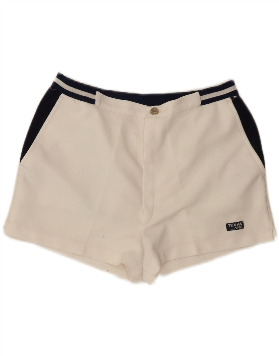 VINTAGE Womens Chino Shorts W32 Large White Colourblock Vintage Vintage and Second-Hand Vintage from Messina Hembry 