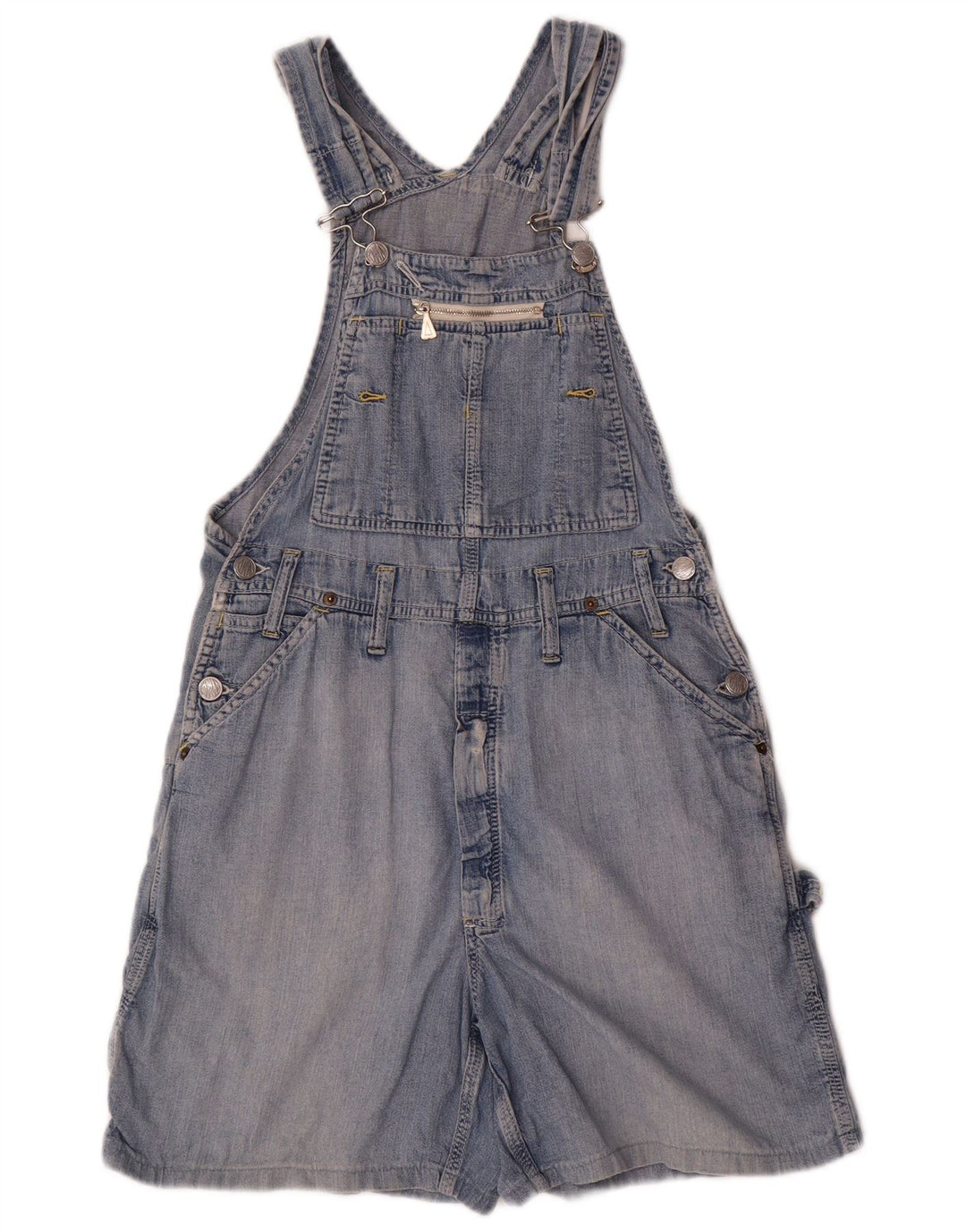 Replay γυναικείο τζιν σορτς Dungarees W30 Μεσαίο μπλε βαμβακερό