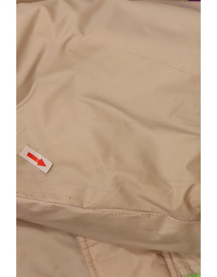 Brugi Ανδρικό μπουφάν με επένδυση UK 40 Large Beige Colourblock Polyamide