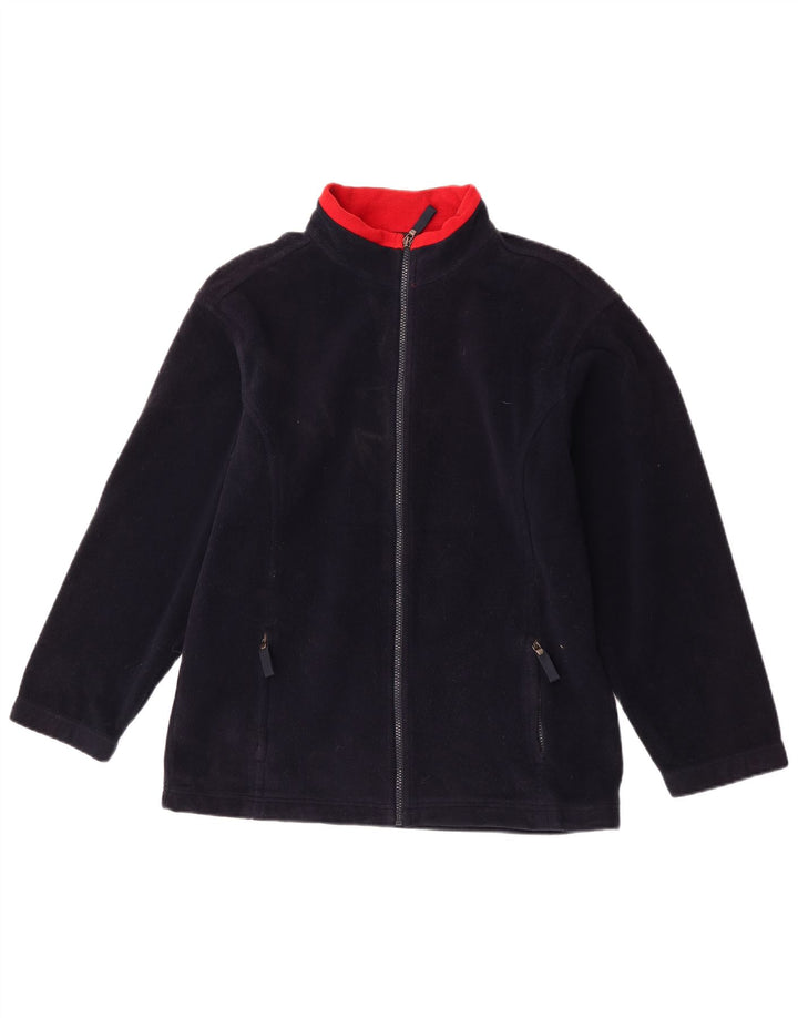 Marks & Spencer Ανδρικό Fleece Jacket UK 36 Small Navy Blue Colourblock