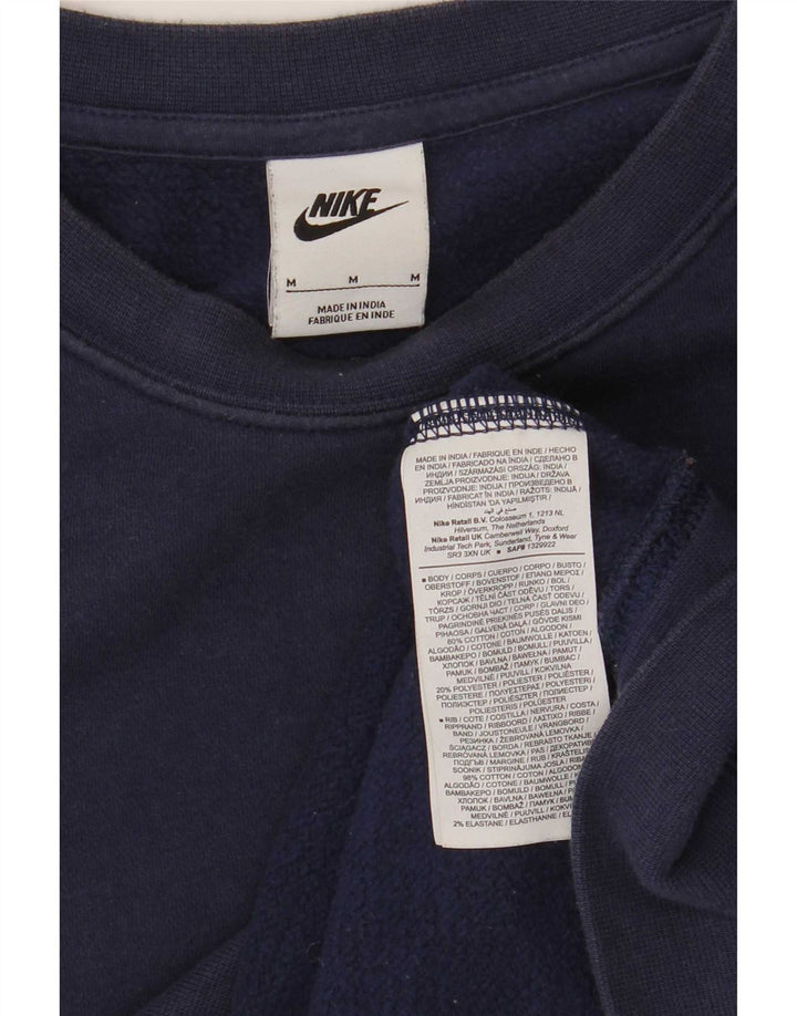 Ανδρικό γραφικό φούτερ Nike Jumper, μεσαίο μπλε βαμβακερό