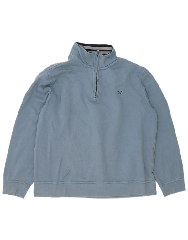 Ανδρικό φούτερ με φερμουάρ Crew Clothing Jumper 2XL Μπλε βαμβακερό