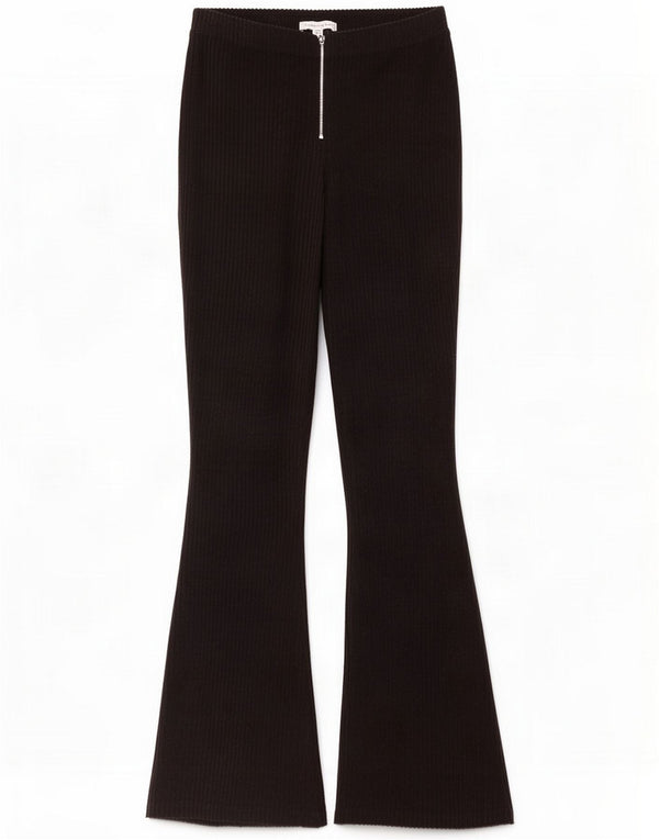 Topshop Γυναικεία Flare Κοτλέ Παντελόνι UK 14 Large W30 L36 Μαύρο Πολυεστέρας