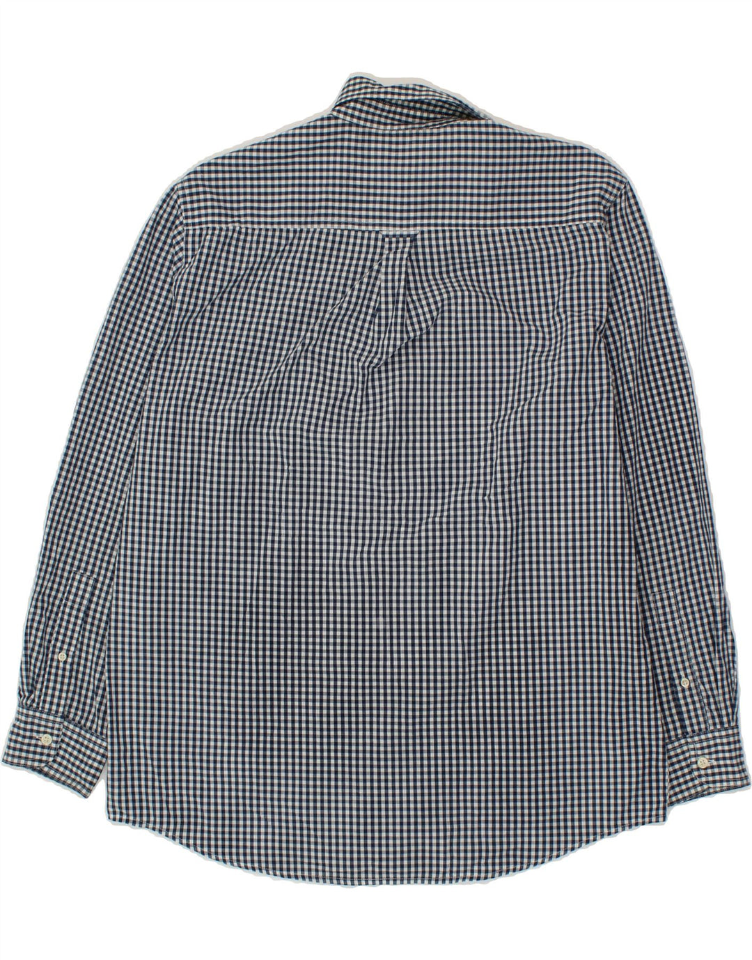 CHAPS Mens Easy Care Shirt Large Navy Blue Gingham Cotton Vintage Chaps and Second-Hand Chaps from Messina Hembry 