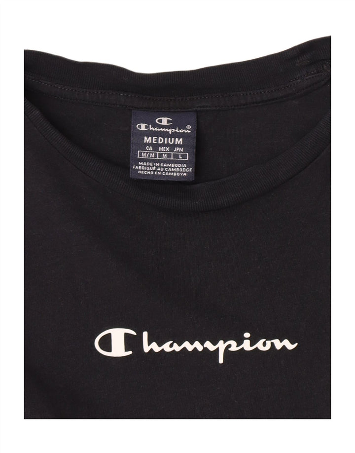 Ανδρικό γραφικό T-Shirt Champion Top Medium Black Colourblock