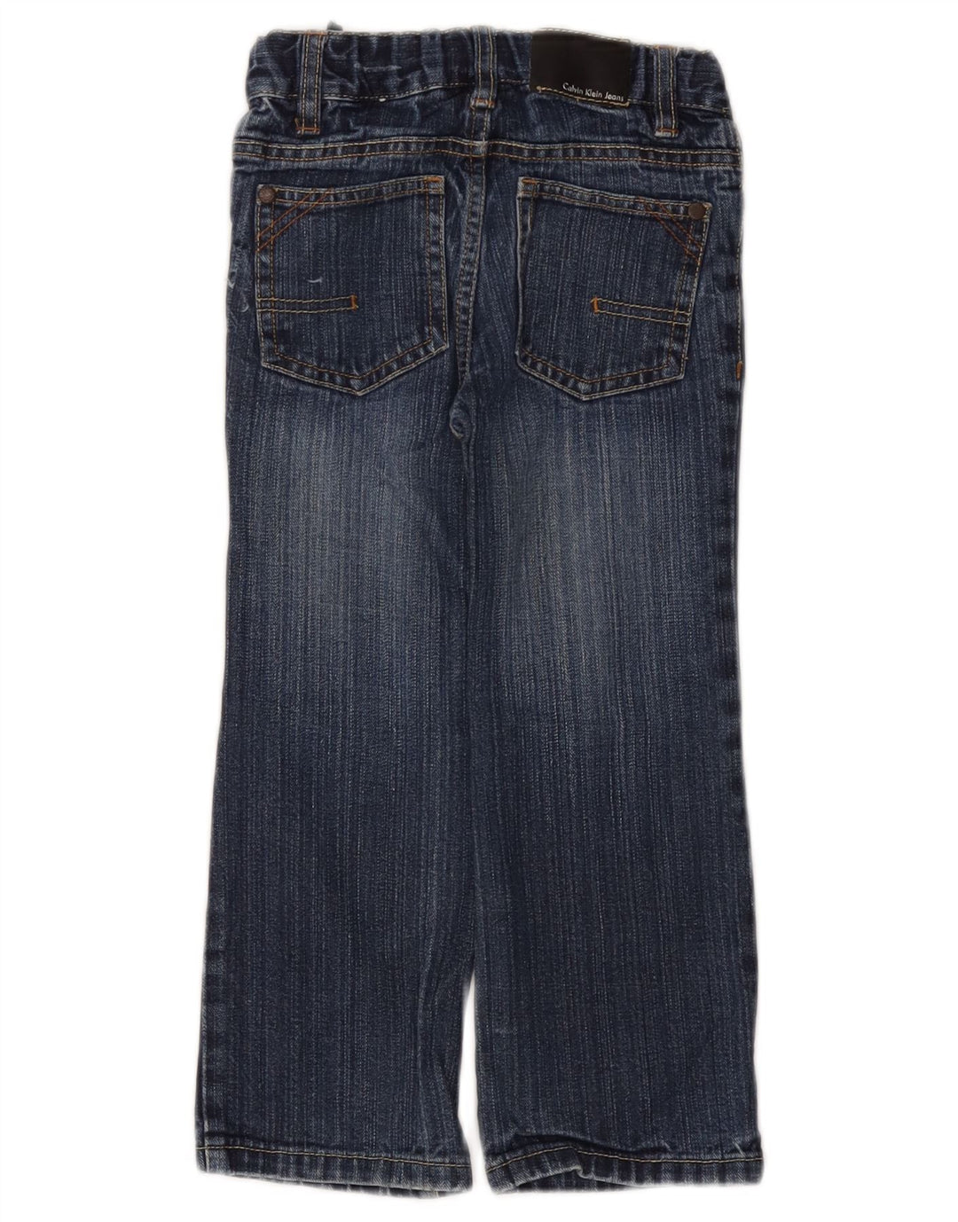 CALVIN KLEIN Boys Straight Jeans 3-4 ετών W20 L17 Μπλε βαμβακερό