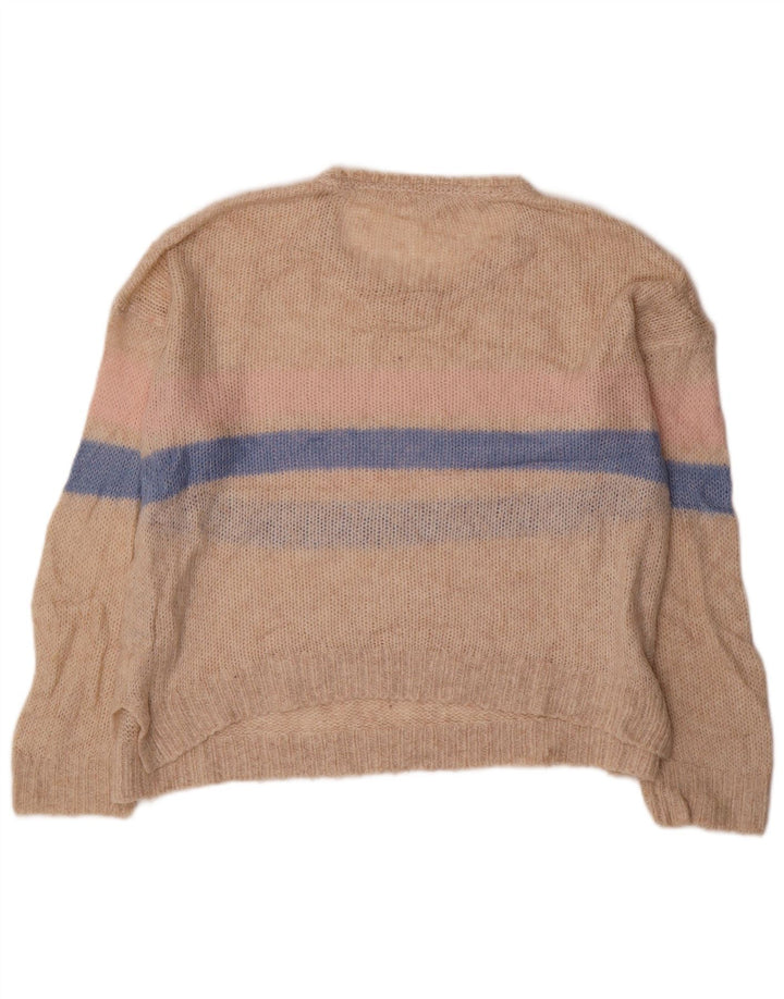 FAT FACE Γυναικείο πουλόβερ με λαιμό σκάφος UK 12 μεσαίο μπεζ ριγέ