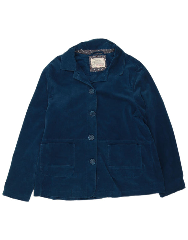 White Stuff Γυναικείο βελούδινο σακάκι με 4 κουμπιά UK 16 Large Navy Blue