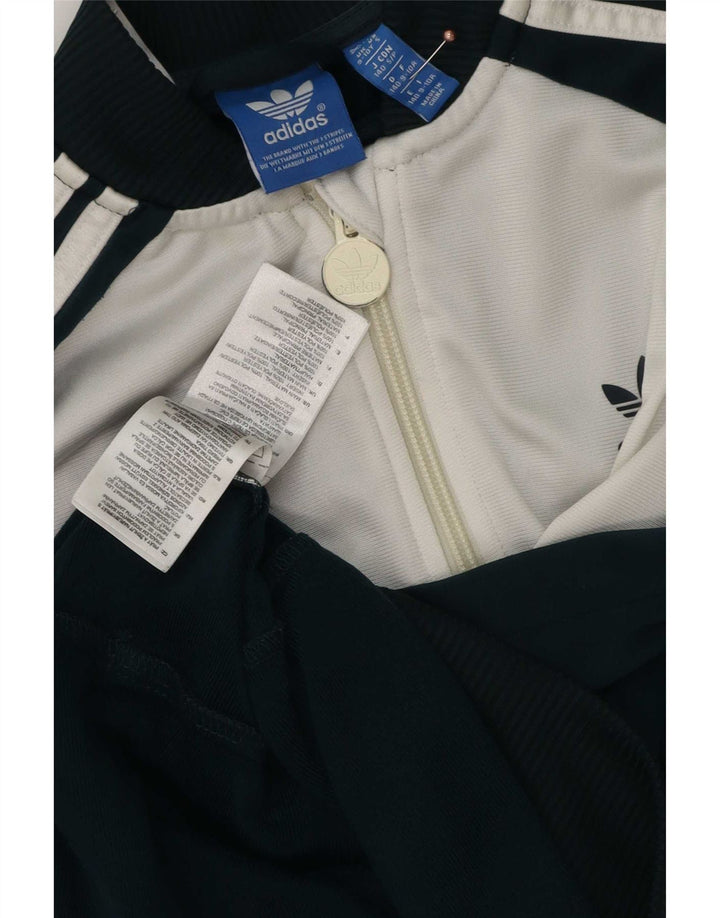Adidas Boys αθλητική φόρμα φόρμας Adidas Top Jacket 9-10 Years White Colourblock Polyester