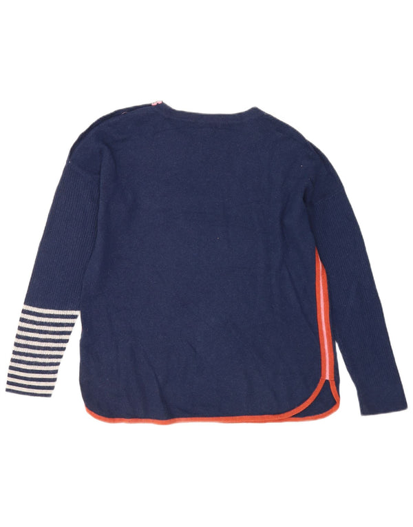 White Stuff Γυναικείο πουλόβερ με λαιμόκαυμα UK 10 Small Navy Blue