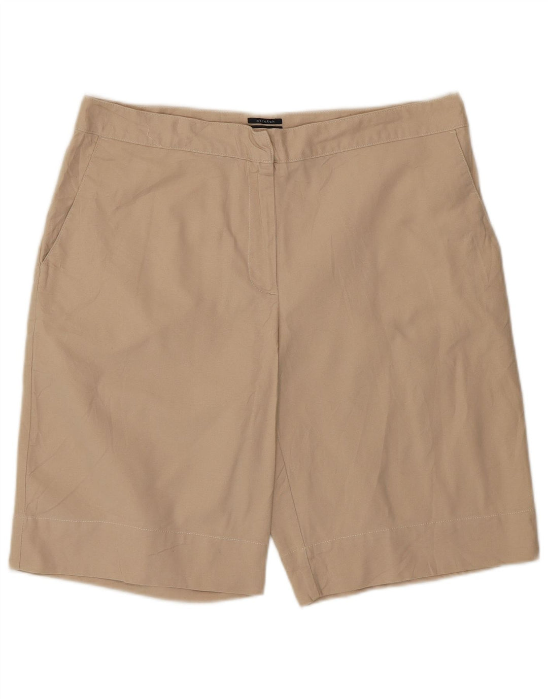 IZOD Γυναικείο Σορτς Chino US 12 Μεγάλο W34 Μπεζ βαμβακερό