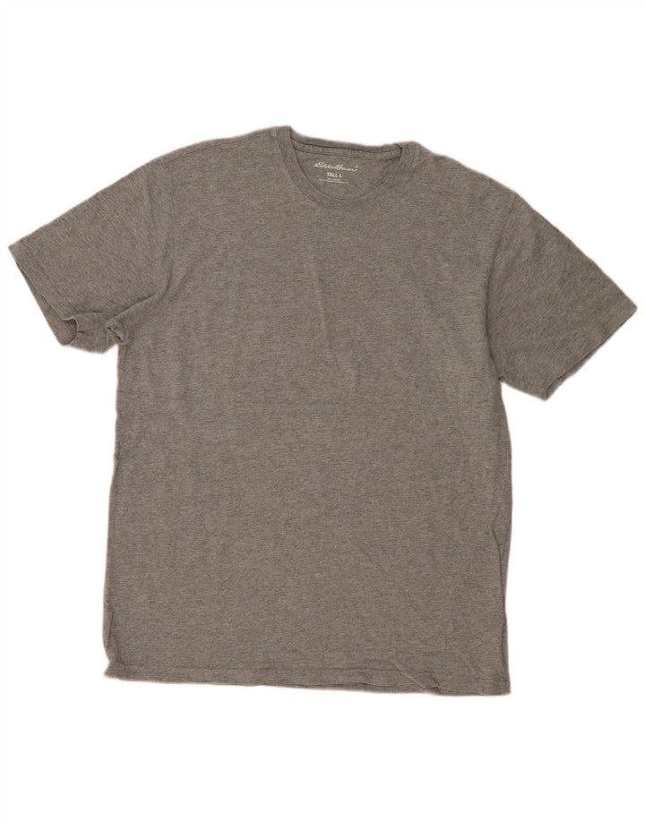 Ανδρικό ψηλό μπλουζάκι Eddie Bauer Top μεγάλο γκρι βαμβακερό