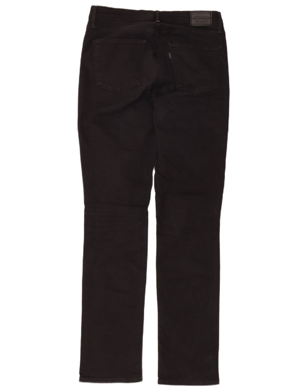 LEVI'S Γυναικείο 724 ψηλό ίσιο τζιν W31 L31 μαύρο βαμβακερό