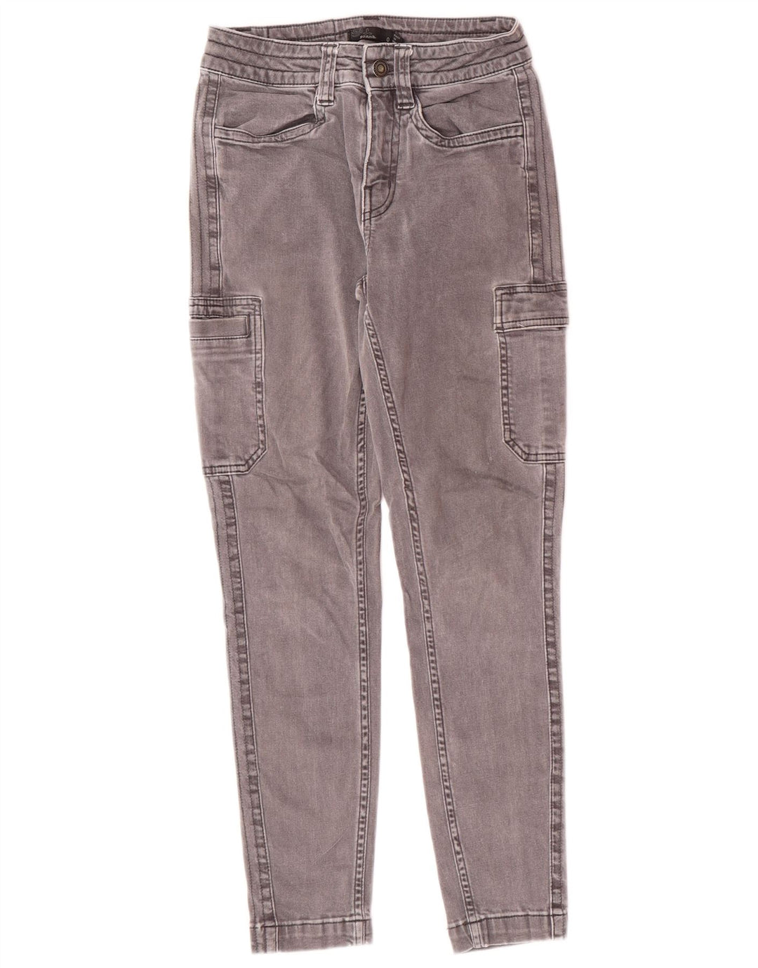 PRANA Γυναικεία Skinny Jeans Cargo US 0 XS W24 L26 Γκρι βαμβακερό