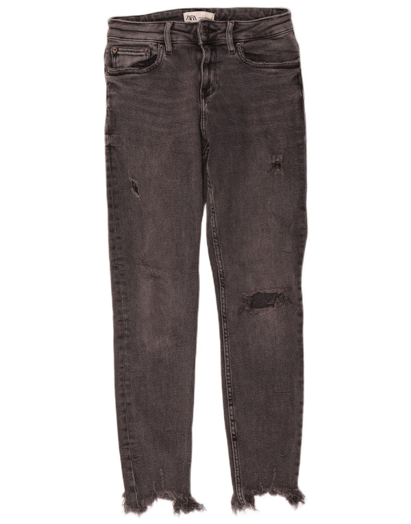 Zara Γυναικεία στενόχωρα τζιν EU 38 Small W28 L27 Γκρι