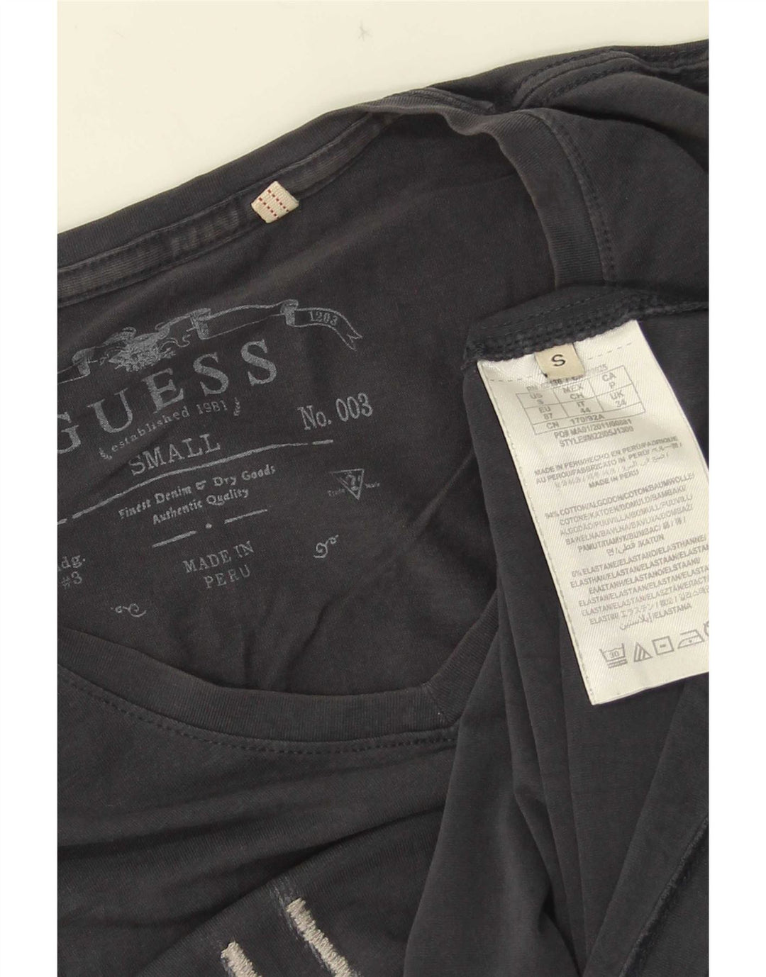 Ανδρικό γραφικό μπλουζάκι Guess Small γκρι βαμβακερό