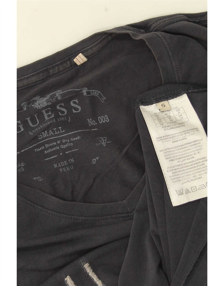 Ανδρικό γραφικό μπλουζάκι Guess Small γκρι βαμβακερό